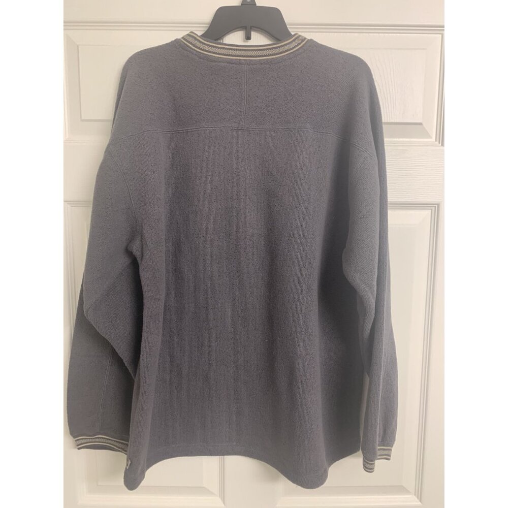 Alpine Design L Cotton Kint Fair Isle Accent Winter Sweater Pullover Gray - Picture 3 of 7